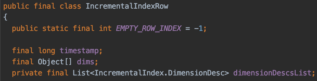 IncrementalIndexRow