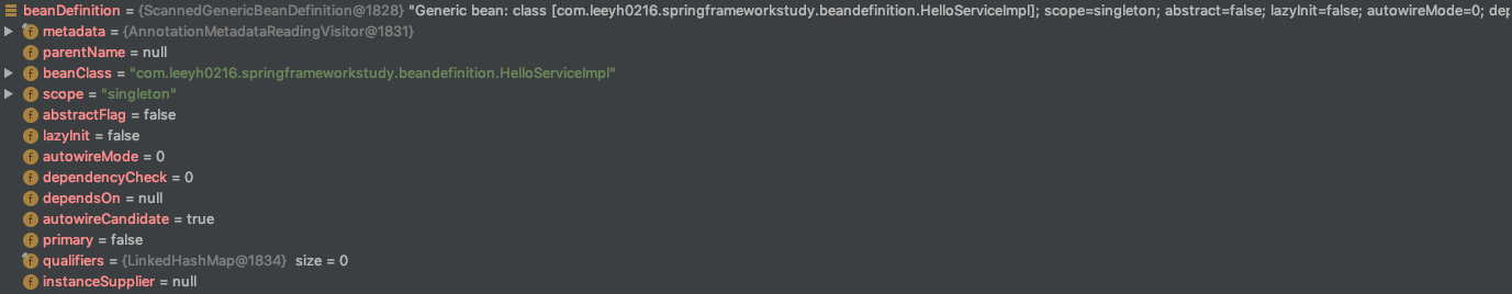 Annotated Bean Bean Definition